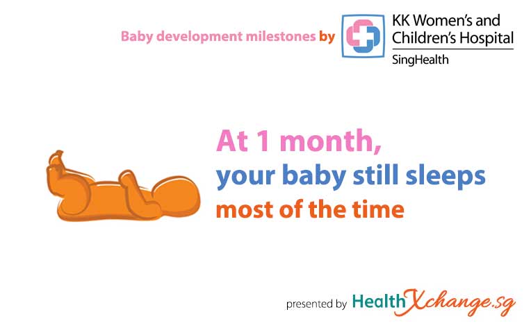 1 month baby development milestones