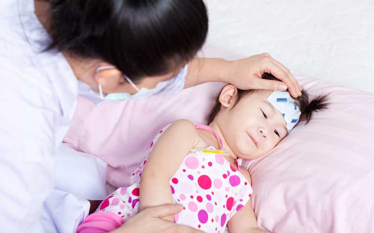 When your child is down with a fever, laying thick blankets over him/her might make him/her feel uncomfortable.