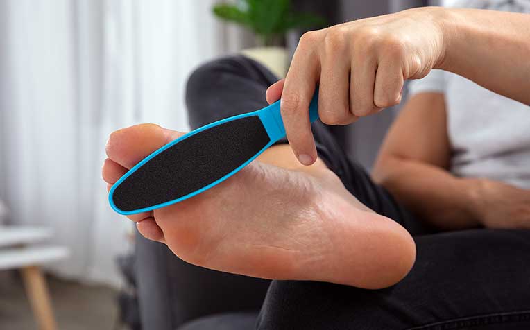 Diabetes Foot Care: How to File Buildup of Hard Skin or Corns