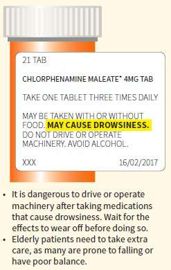 Medicine May Cause Drowsiness