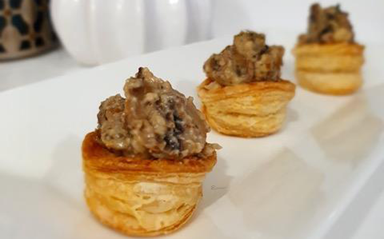 My Best Healthy Recipe - Mini Mushroom Puff Pastry Tart - Evie