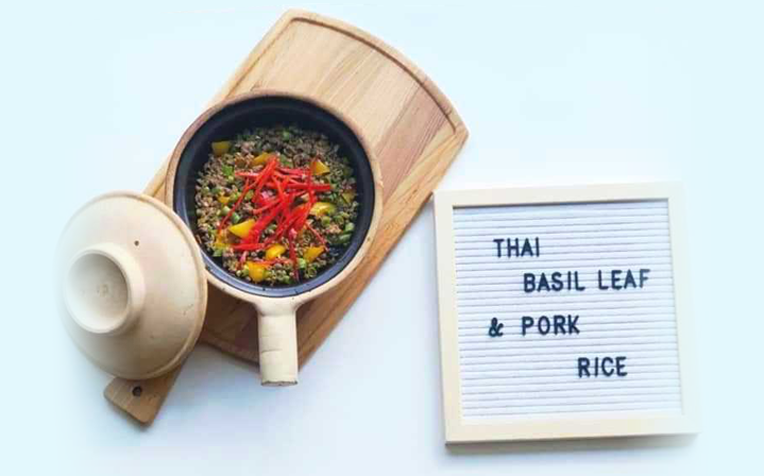 My Best Healthy Recipe - Thai Basil Leaf & Pork Rice - Jasmine Chan