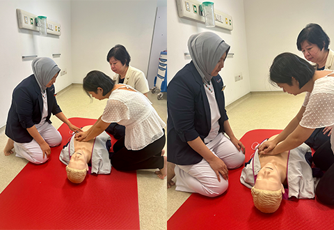 The Life Support Course equips staff in life saving skills such as CPR and applying an AED.
