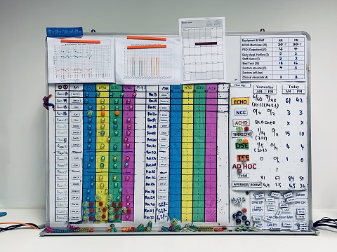 NHCS Cardiac Lab Visual Board