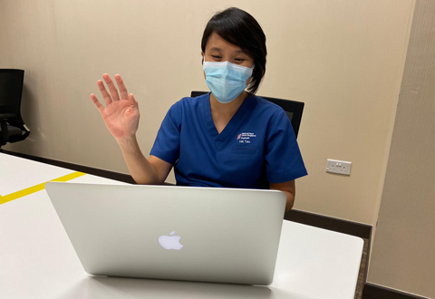 Senior Resident Dr Teo Hooi Khee embraces technology to continue her learning and teaching journey during this pandemic