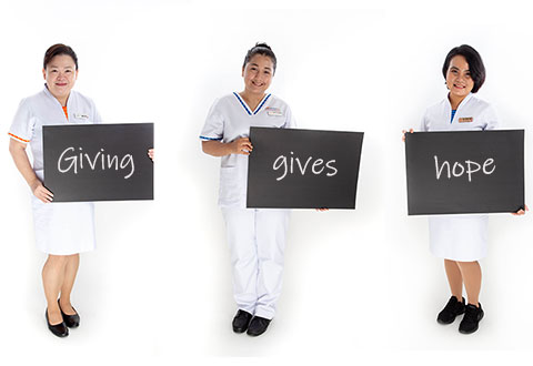 Nurses who give hope to patients
