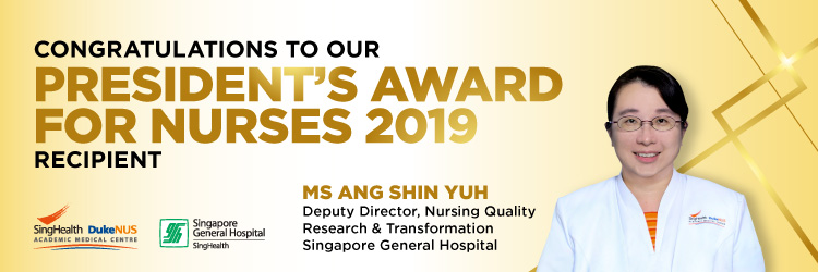 ​Ms Ang Shin Yuh, recipient of the President's Award for Nurses 2019